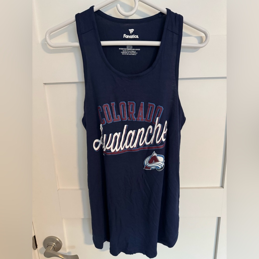NWT Colorado Avalanche official Fanatics women’s tank top, size small